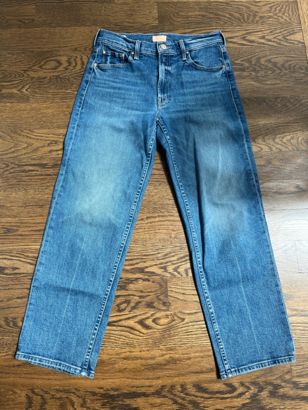 MOTHER Women's Newbie Ankle Straight Leg Jeans in Blue Wash